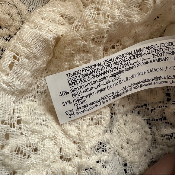 Zara Embroidered Lace Cropped Blouse - Picture 11 of 11